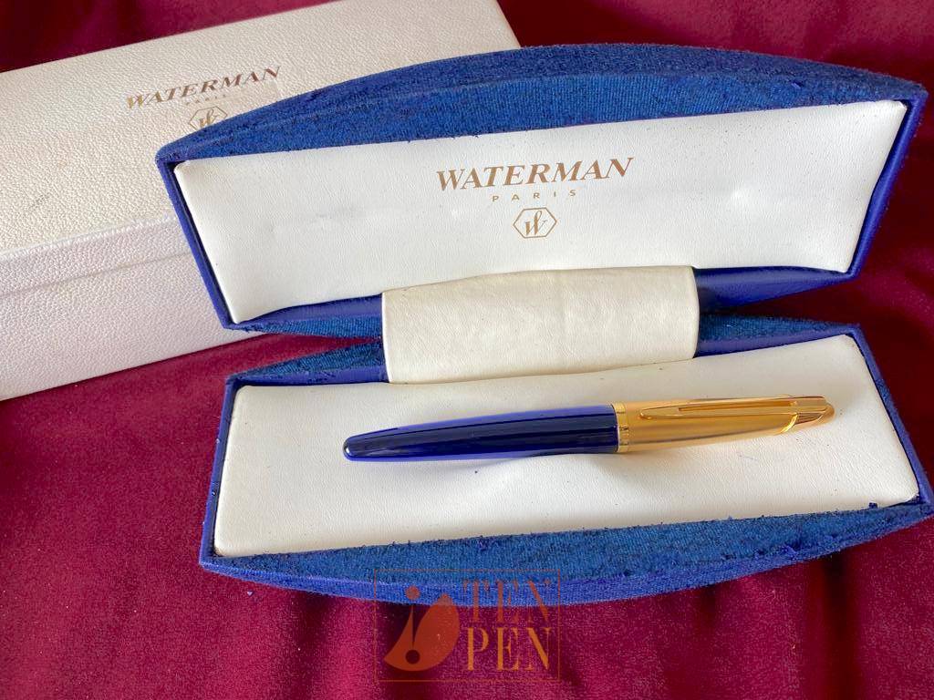 WATERMAN Edson Sapphire Blue ボールペン Waterman Edson Sapphire Blue Rollerball Pen-Montgomery Pens
